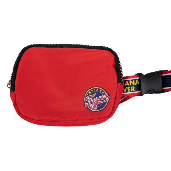 Indiana Fever Small Team Wordmark Crossbody Belt Bag in Red by FOCO