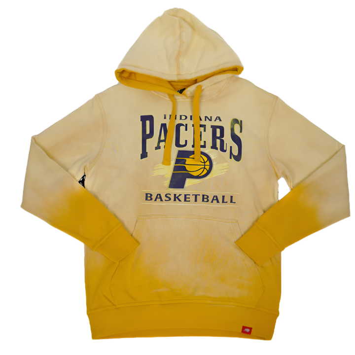 Adult Indiana Pacers Blake Sunfade Hooded Sweatshirt in Gold by Sportiqe