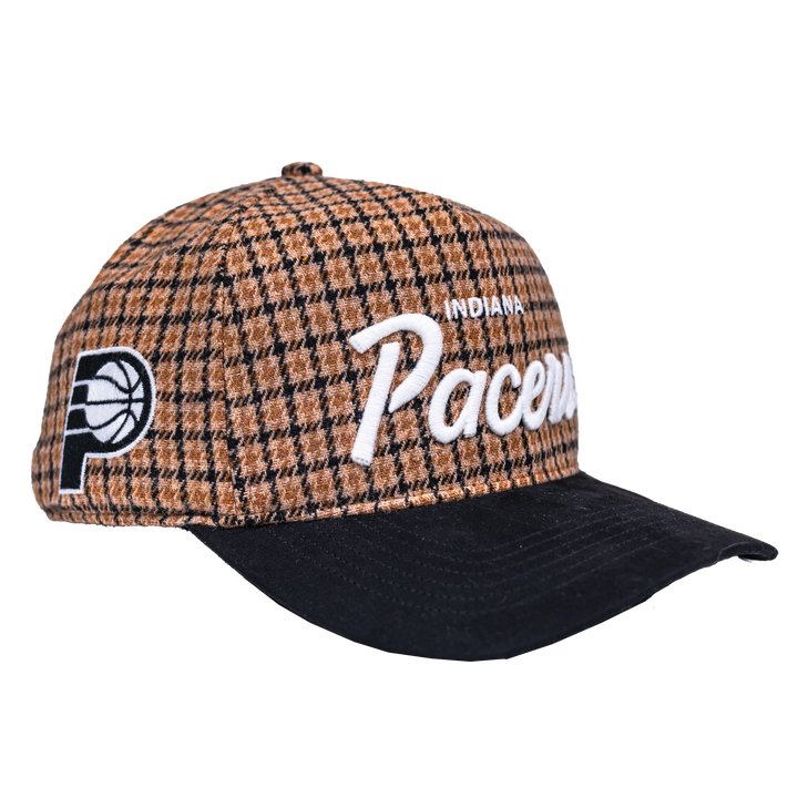 Adult Indiana Pacers Shepherds Check Hitch Hat in Tan by '47