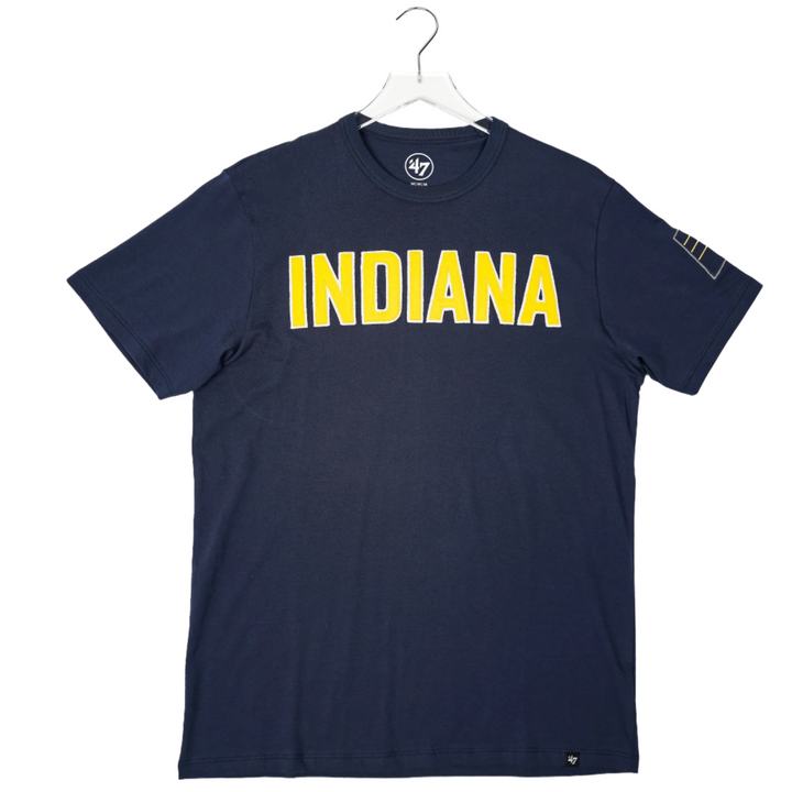 Adult Indiana Pacers Fieldhouse Franklin T-shirt in Navy by '47