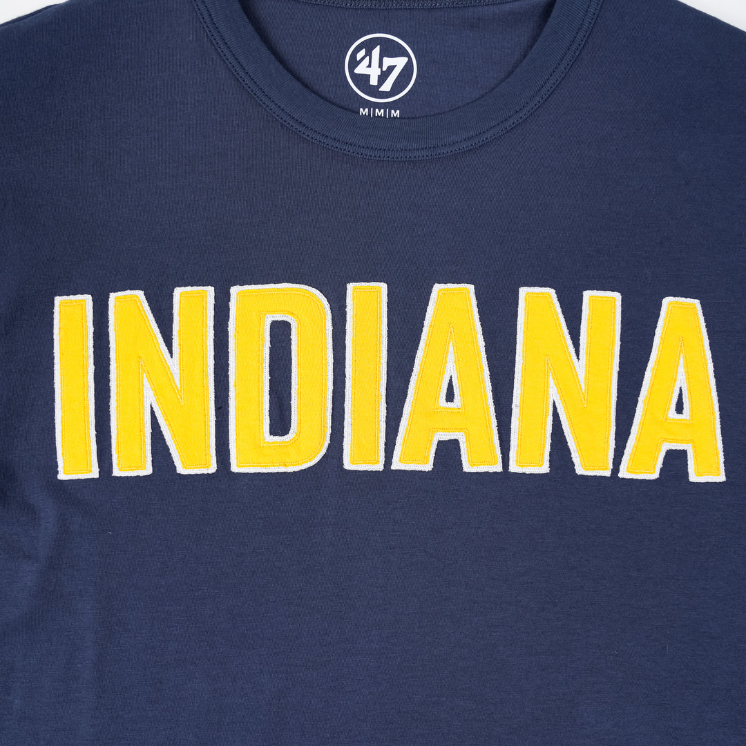 Adult Indiana Pacers Fieldhouse Franklin T-shirt in Navy by '47