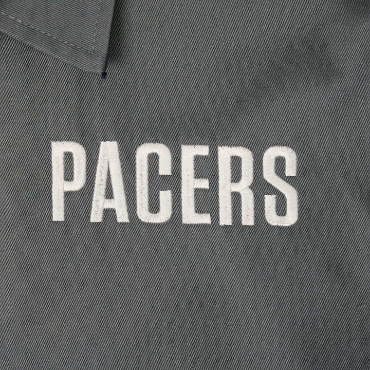 Adult Indiana Pacers Canvas Varsity Jacket in Charcoal by J.H. Designs