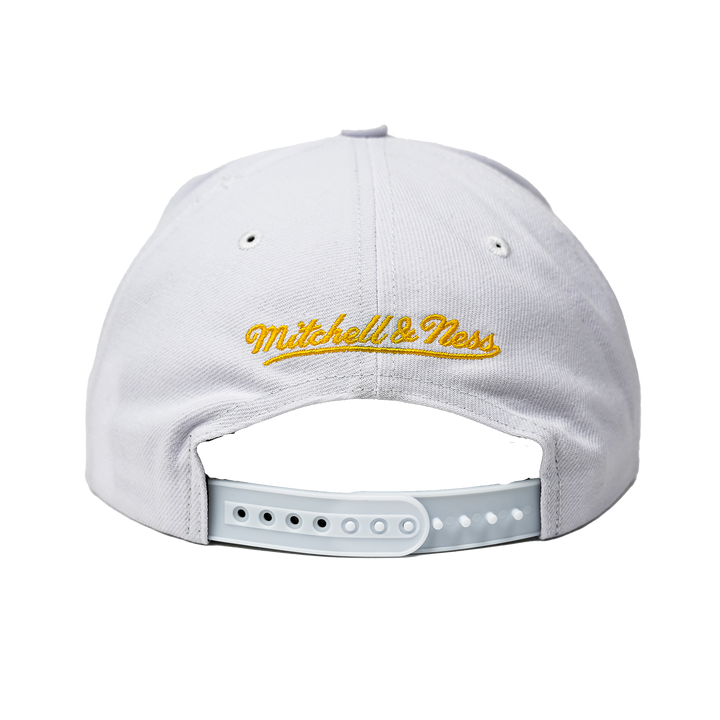 Adult Indiana Pacers Aftershock Hardwood Classics Snapback Hat in White by Mitchell and Ness