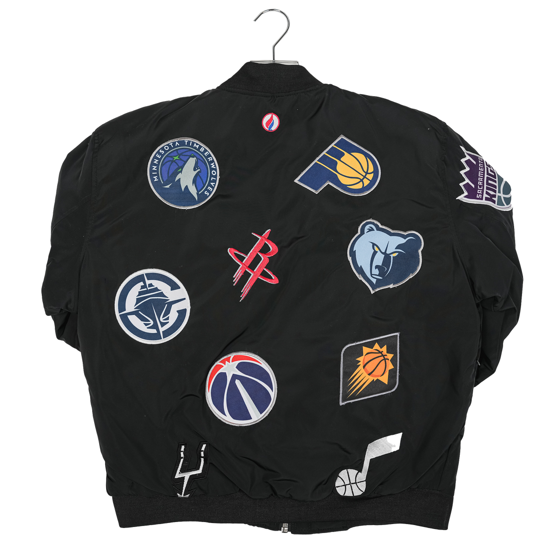 Adult Indiana Pacers All-Team NBA Flight Jacket in Black by FISLL