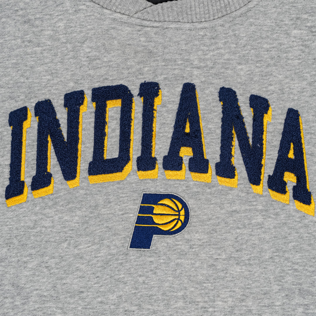 Adult Indiana Pacers Sport Night Crewneck Sweatshirt in Grey by New Era