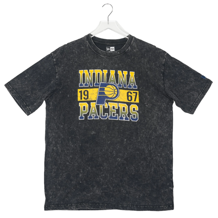 Adult Indiana Pacers Marble Washed T-shirt in Black by New Era