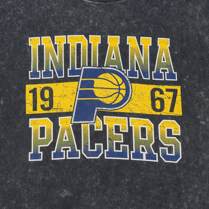 Adult Indiana Pacers Marble Washed T-shirt in Black by New Era