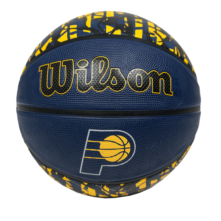 Indiana Pacers Graffiti Full Size Basketball in Navy by Wilson