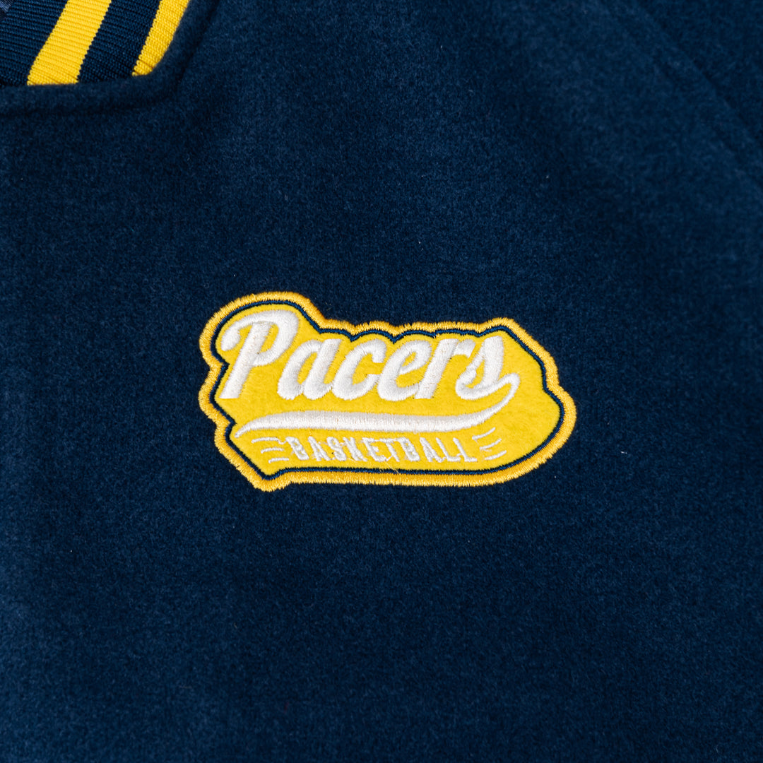 Women's Indiana Pacers Varsity Jacket in Navy by Wear by E. Andrews