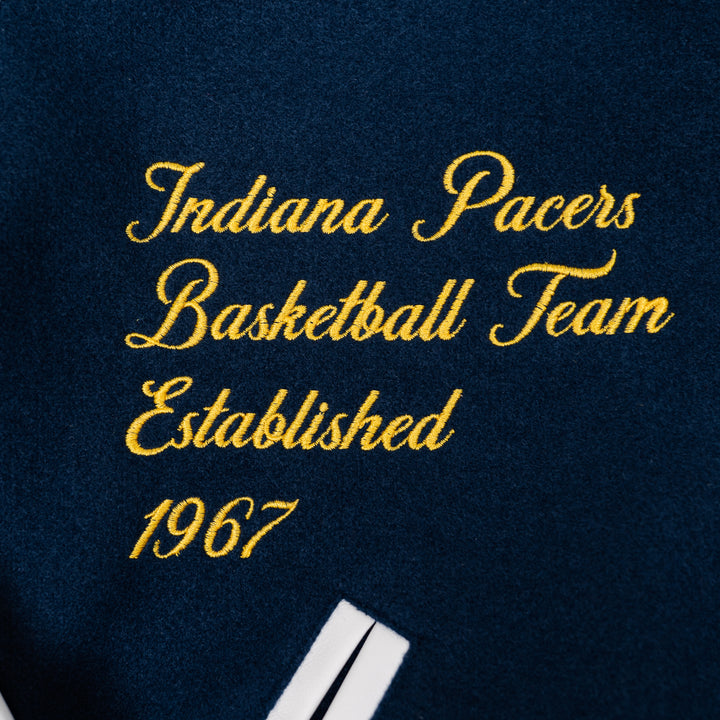 Women's Indiana Pacers Varsity Jacket in Navy by Wear by E. Andrews