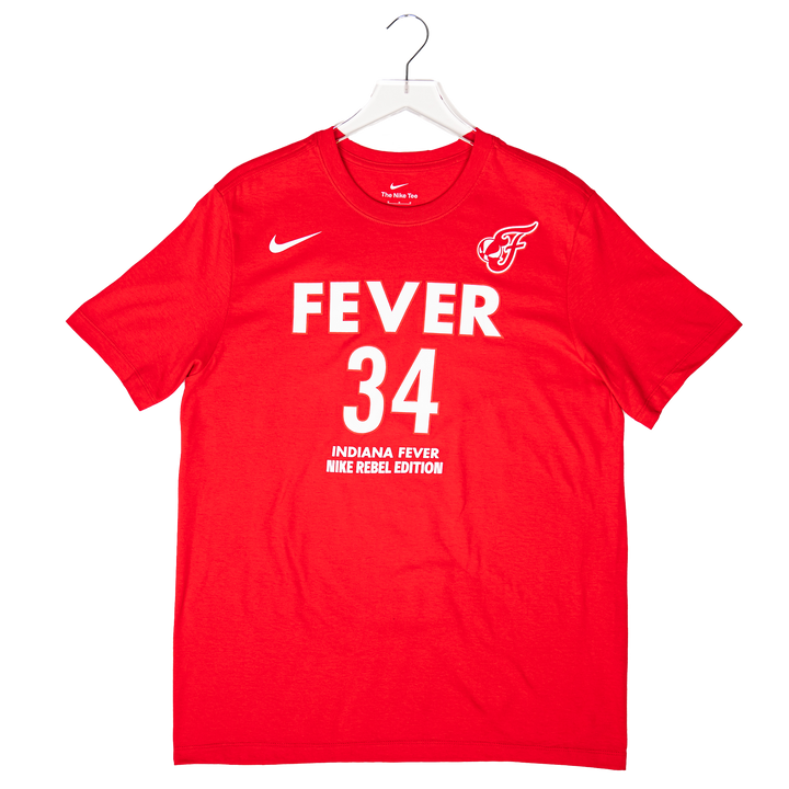 Adult Indiana Fever 34 Grace Berger Rebel Name and Number T-shirt in Red by Nike