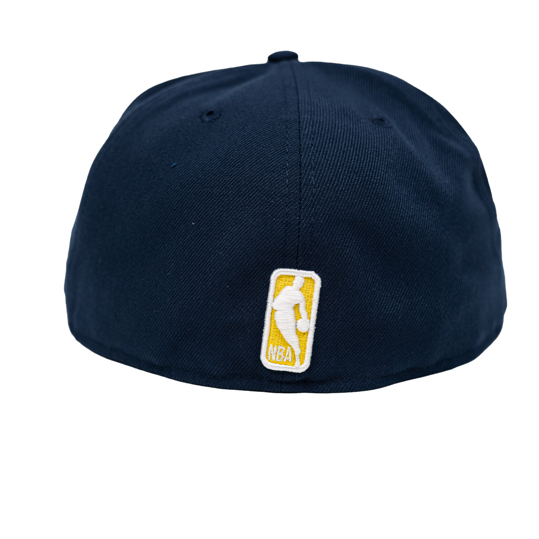 Adult Indiana Pacers Script Sided 59Fifty Hat in Navy by New Era