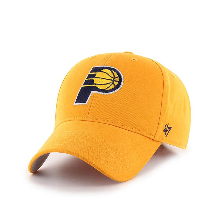 Youth Indiana Pacers Primary Logo MVP Hat by 47' in Gold - Left View