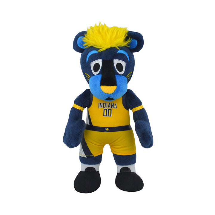 Indiana Pacers Boomer Plush Doll in Gold 10 inches by Bleacher Creature Front View